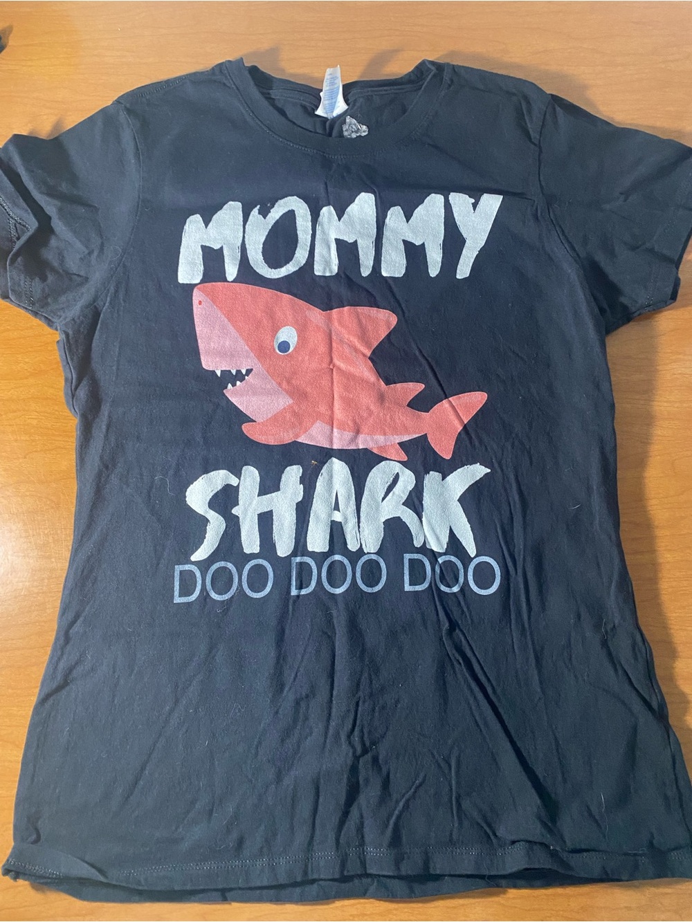 Port and Company Black Tee with Coral Shark Graphic
